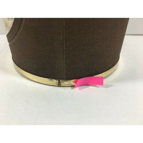 Vintage Norman R Wamer Ice Bucket Geese Birds In Flight Bar Suede Plastic MCM - Picture 6 of 12